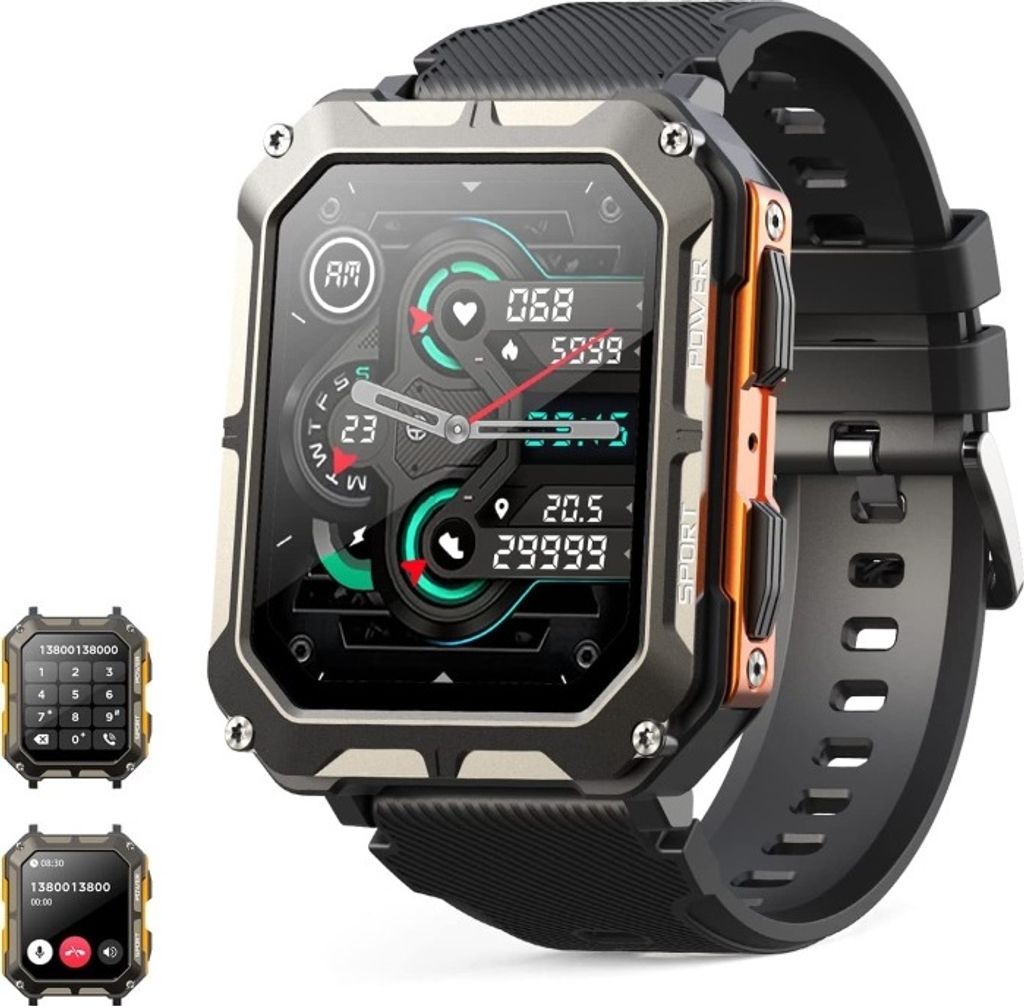 Smartwatch Herren mit Telefonfunktion 1,83" HD Display Produktbild 1