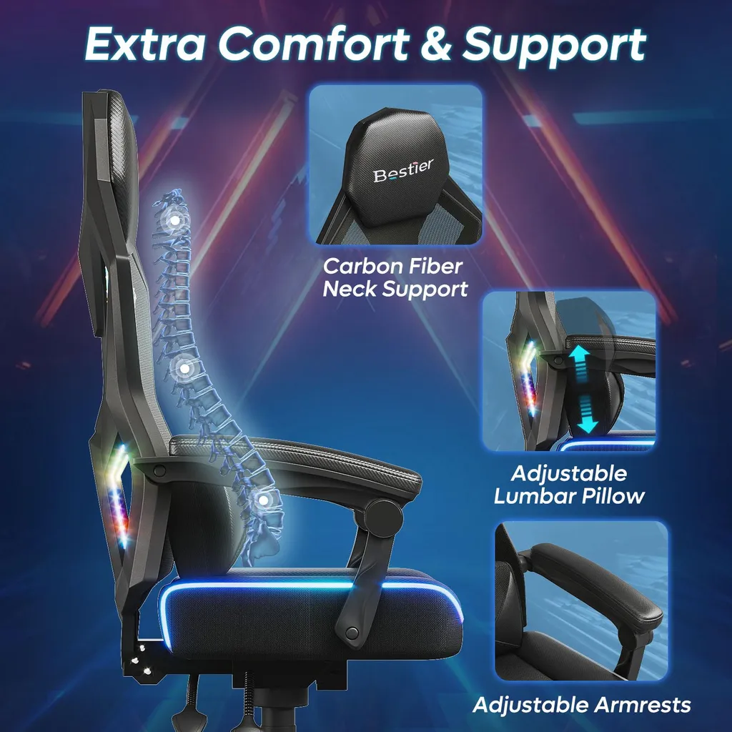 Sedia Scrivania Ergonomica Professionale - Supporto 150kg e Mesh 3D - 8