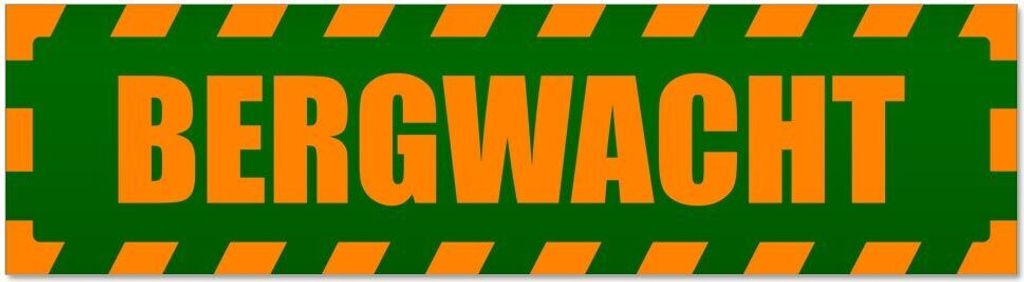 Kiwistar - Autoaufkleber - Orange - Grün - 60 x 16 cm - Bergwacht gestreift - Hinweis Aufkleber Sticker für Auto, Kfz, Fahrrad, PKW, LKW