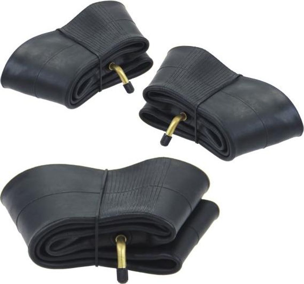 3x Reifen Schlauch Schläuche Set mit Winkelventil 100/90-10 für Piaggio Ape 50