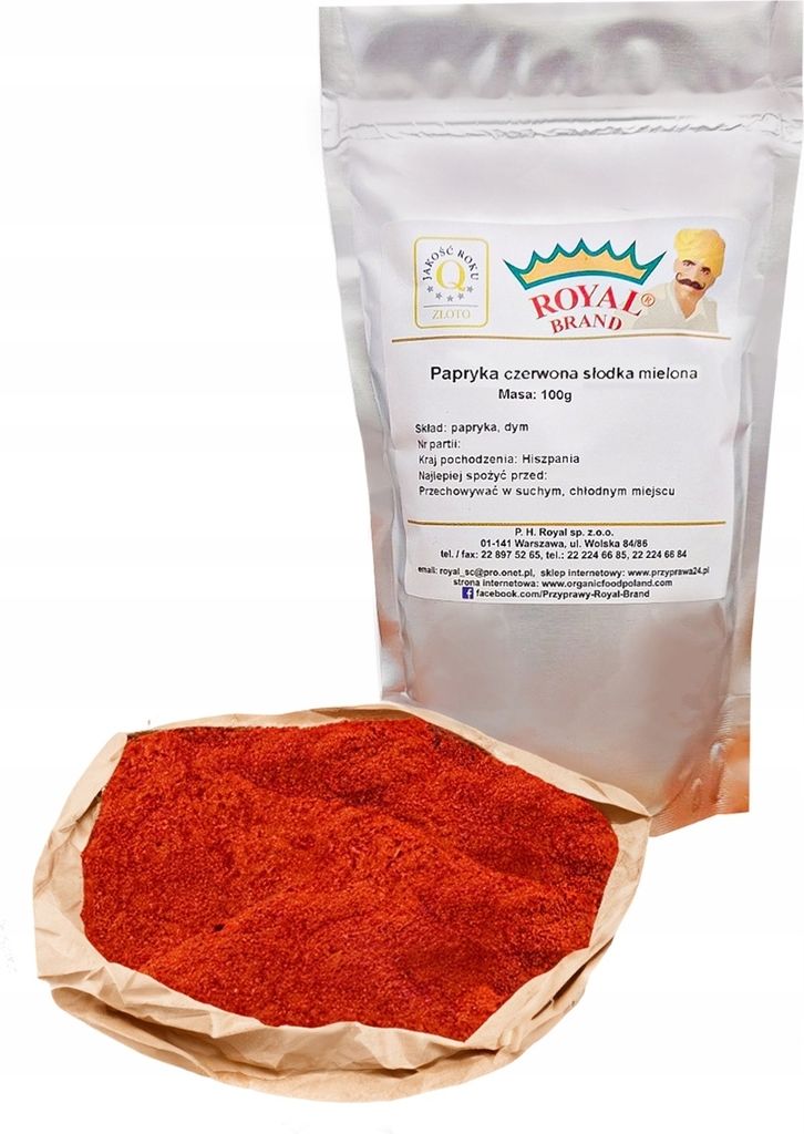 Papryka słodka mielona czerwona 100g Hiszpańska przyprawa Zdjęcie produktu 