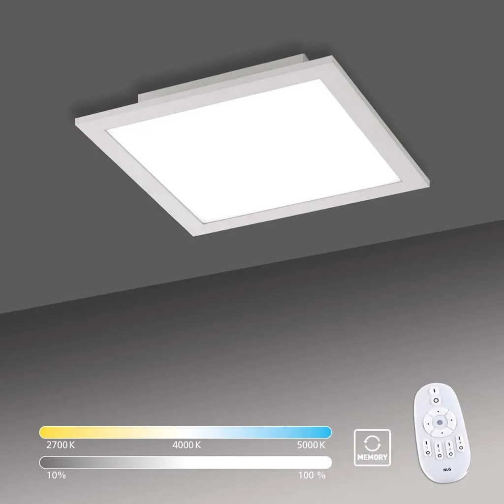 Plafonnier LED Dimmable avec Télécommande CCT Blanc 30cm - Série L30 - 14