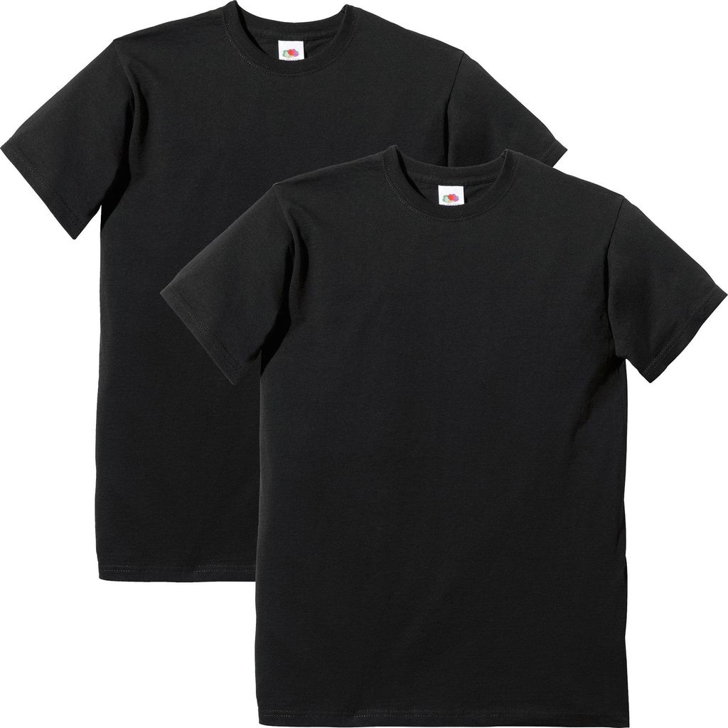 Fruit of the Loom Uni-T-Shirt, 2er-Pack schwarz XL