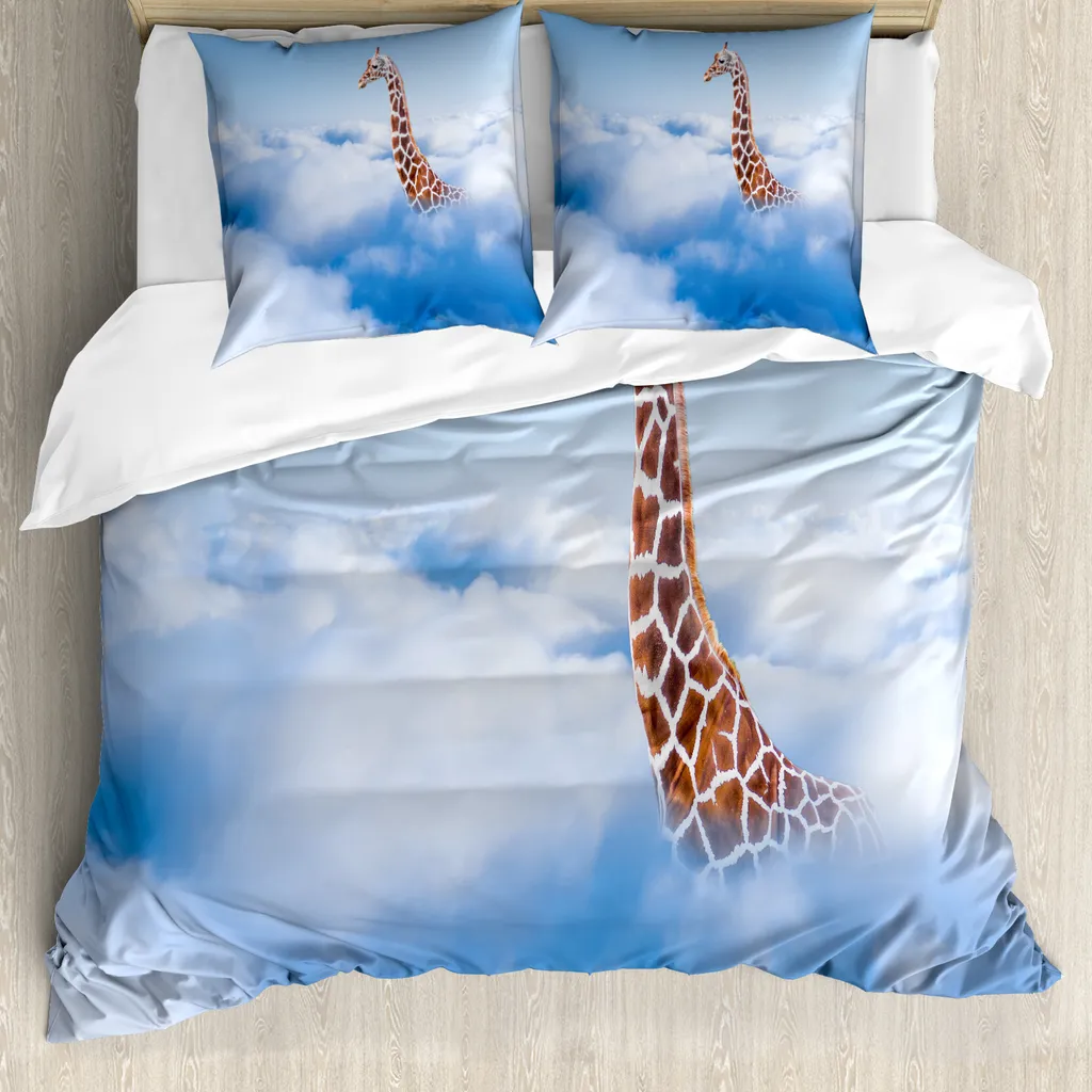 Set Copripiumino Anallergico Giraffa 155x220: Protezione Totale