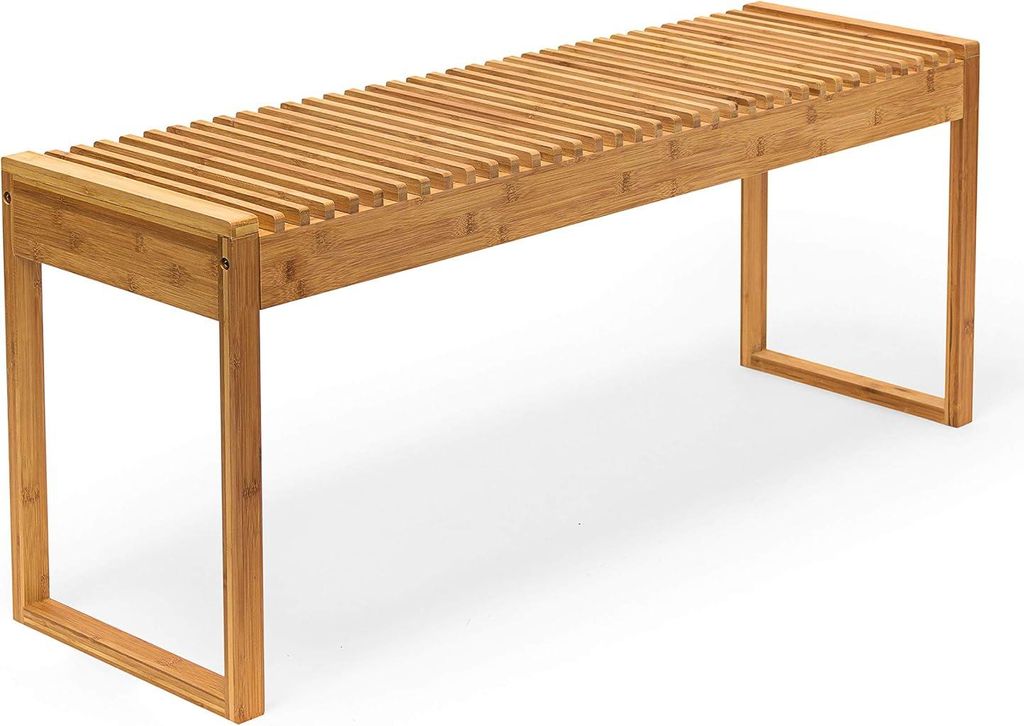 Stabiler Gartenbank aus Bambus 120cm breit