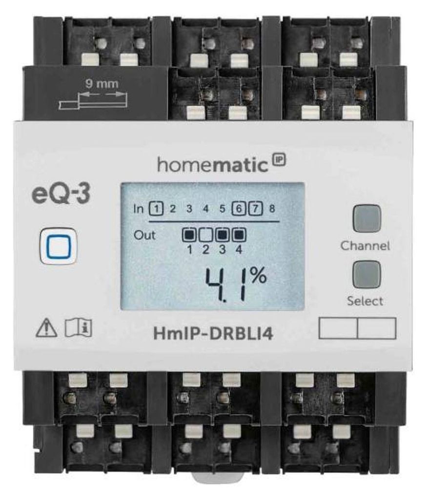 Homematic IP Jalousieaktor für Hutschienenmontage   4-fach. Produktbild 