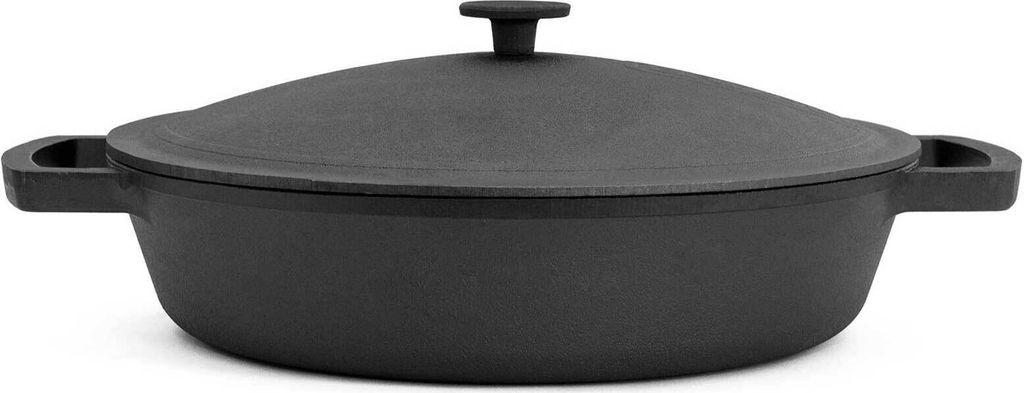 Ø36cm Gusseisenpfanne mit Deckel aus Gusseisen Bräter Produktbild 