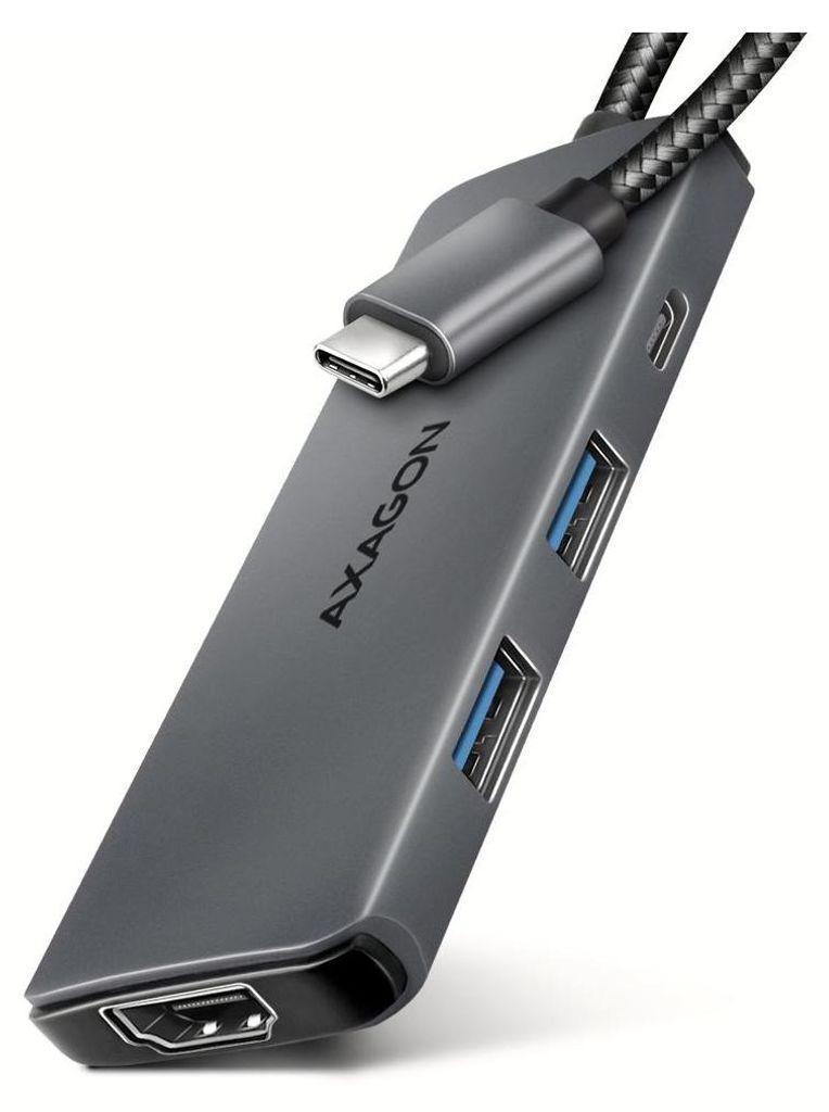 Axagon HMC-5H USB-C 3.2 Gen 1 hub 3x USB-A 4K HDMI PD 100W Produktbild 