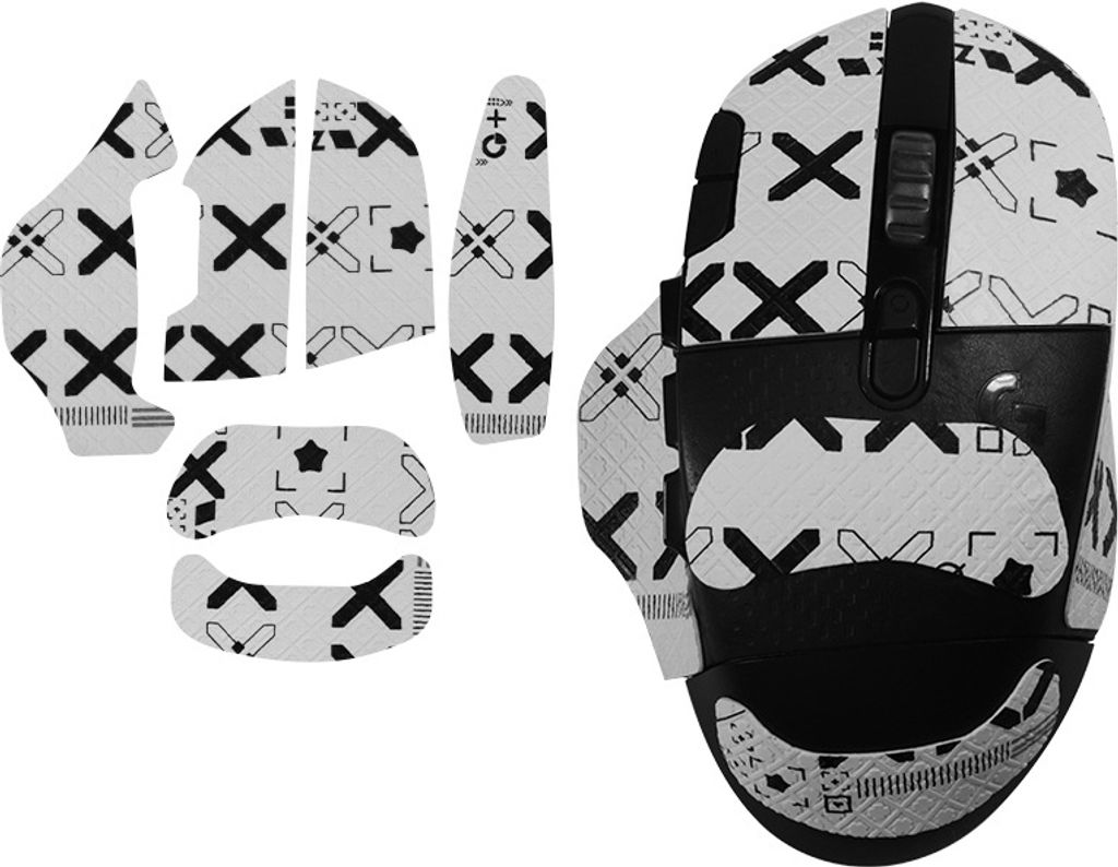 INF Verbesserte Griff-Mausaufkleber für Logitech G604 Weiß