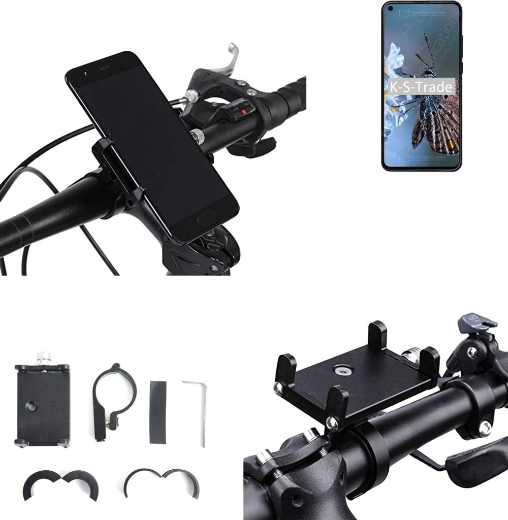 K-S-Trade Handyhalterung für das Fahrrad kompatibel mit HTC Desire 20 Pro Halter Lenkstange Fahrradhalterung Motorrad Bike Mount Befestigung