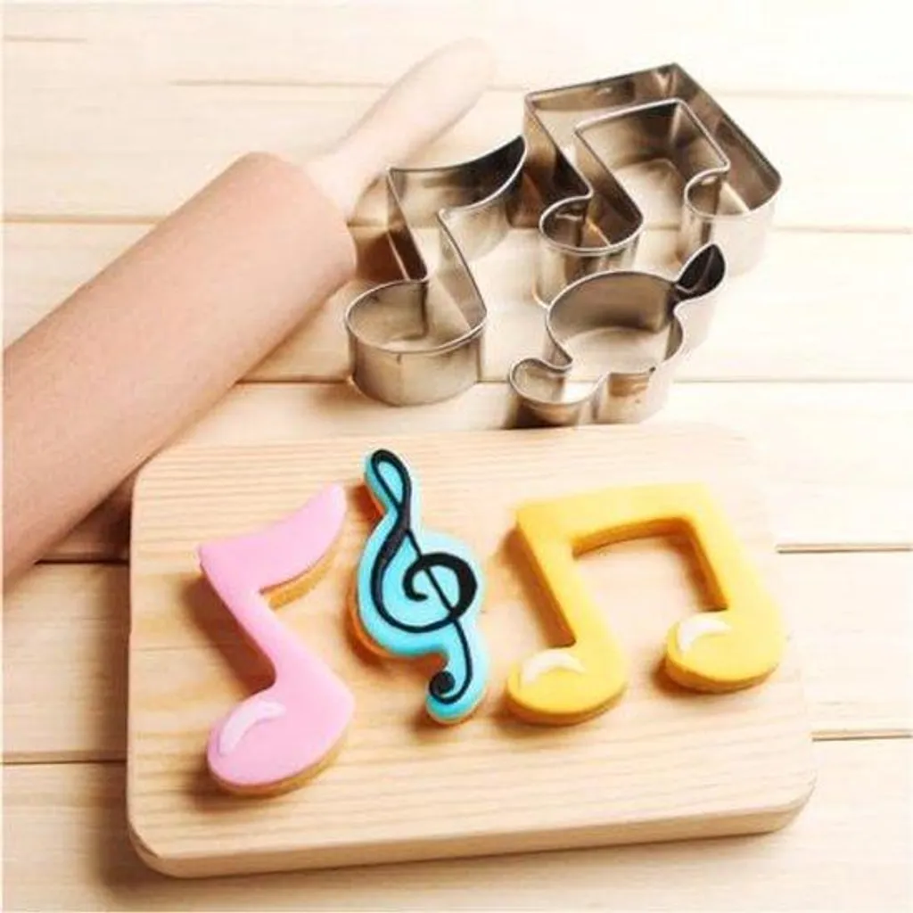 Set de 8 spatules à biscuits inox pour goûters et ateliers musicaux