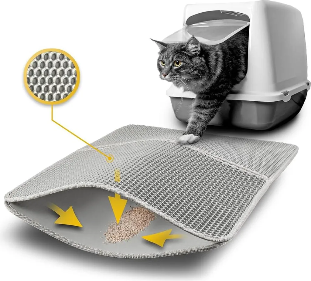 Sortie de litière pour chat XL tapis récupérateur de grains imperméable