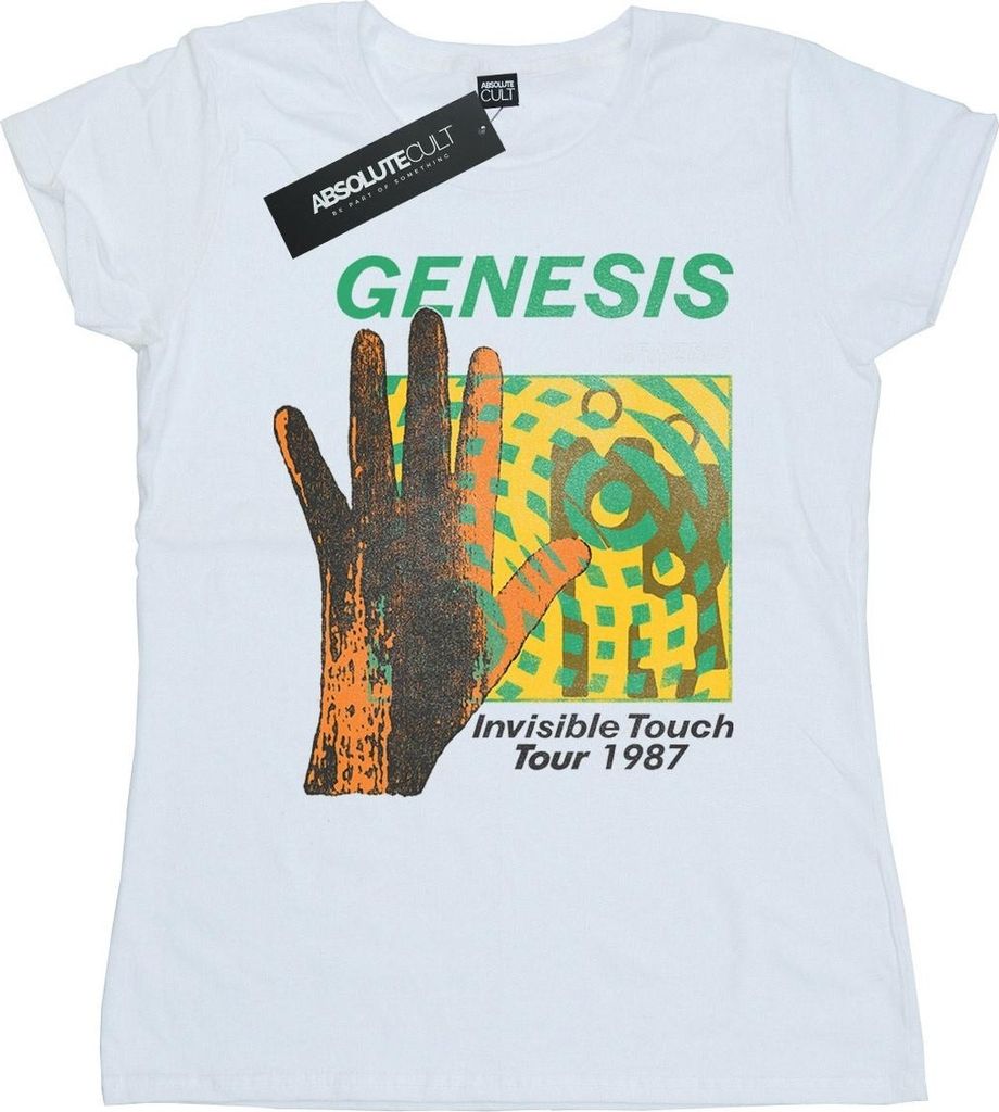 Genesis - "Invisible Touch Tour" T-Shirt für Damen BI37370 (M) (Weiß)