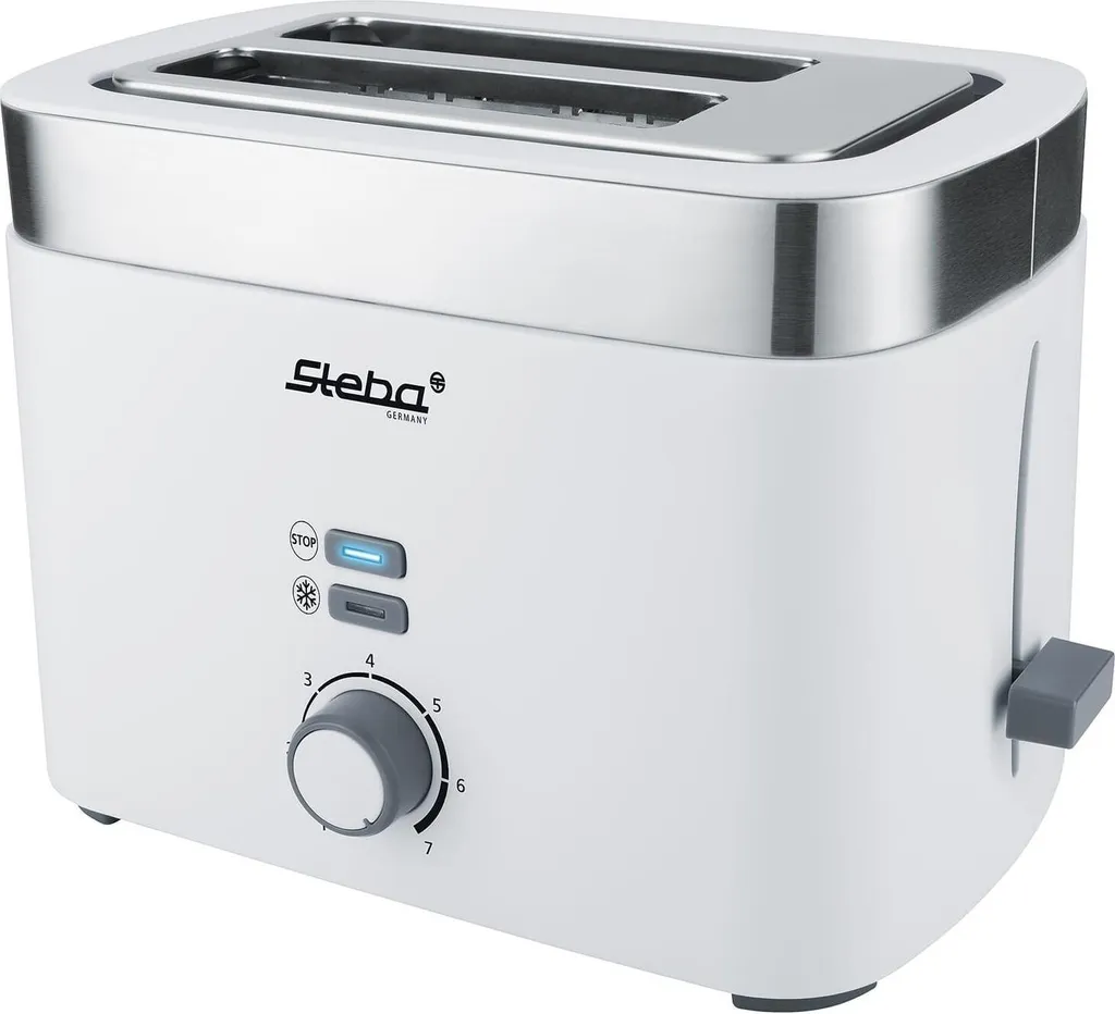Toaster compact Steba Bianco pour tartines parfaites et viennoiseries