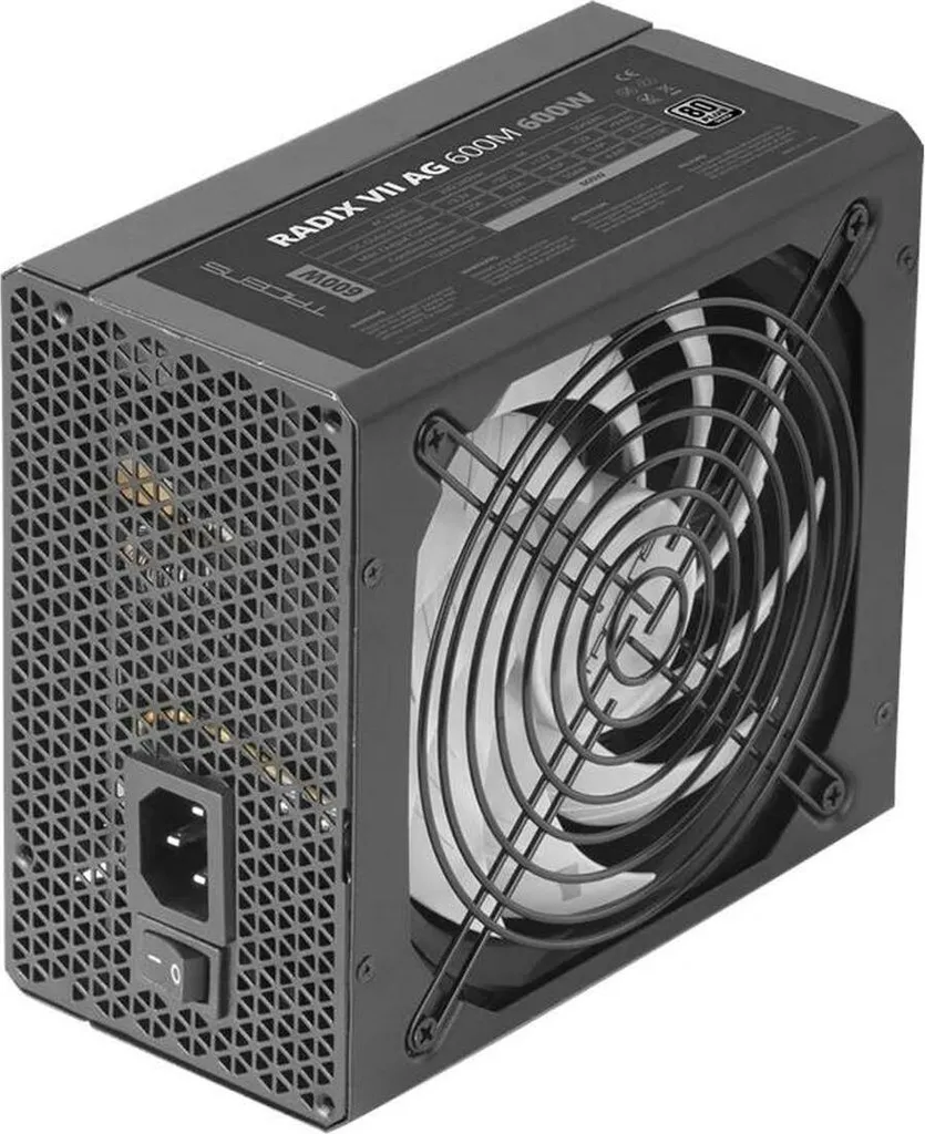 Bloc d'Alimentation PC 600W Radix VII AG 600M Tacens - Ventilateur 14cm Silencieux
