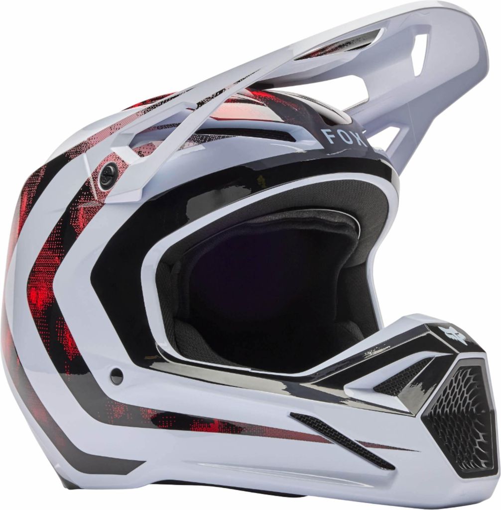 FOX V1 Kairos Motocross Helm, weiß/rot, S (55/56)