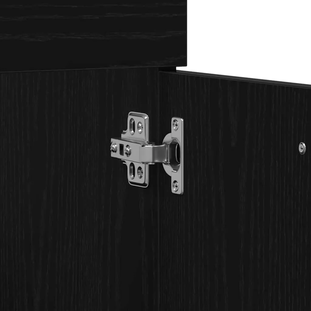 Arredo Bagno Rovere Nero 2 Pezzi: Mobile con Lavabo e Specchio - 9