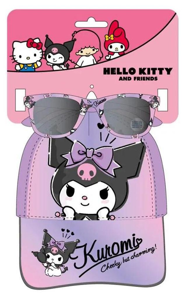Hello Kitty Kuromi Sonnenbrille und Baseballkappen-Set Produktbild 