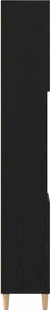 Mobile Bagno Colonna Rovere Nero 30x30x190 cm - Maison Exclusive - 8