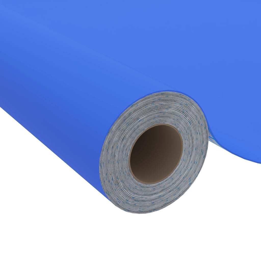 Hochwertigen Möbel Fensterfolien - Blau Selbstklebende Möbelfolie Hochglanz-Blau 500x90cm PVC NEU9710967
