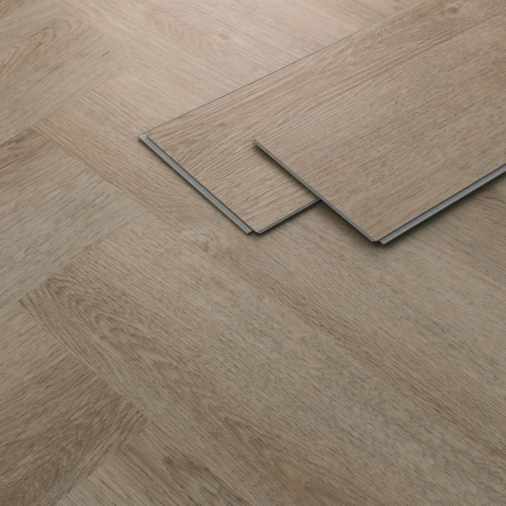 ML-Design Deluxe PVC Bodenbelag, Click Vinyl-Dielen Vinylboden, 61cmx12,8cmx4,2mm, Dicke 4,2mm, 4,68m²/60 Dielen, Fischgrät Eiche dunkel, Holzoptik