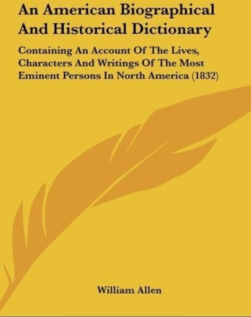 An American Biographical And Historical Dictionary