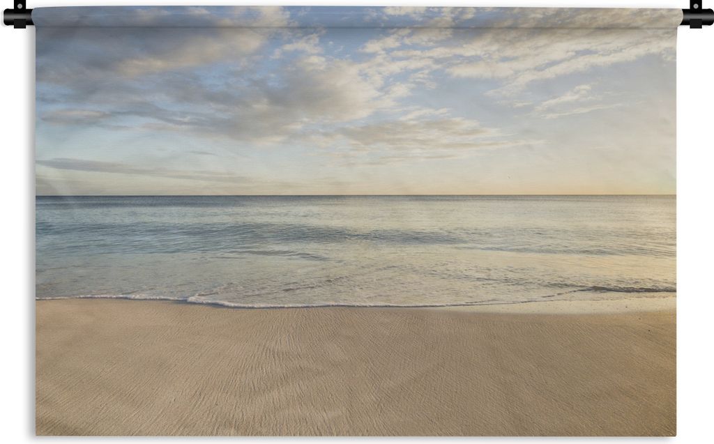 MuchoWow Wandteppich Wandbehang Strand - Wasser - Wolken 60x40 cm Tapisserie Dekoration Wandtuch - Wanddekorationen