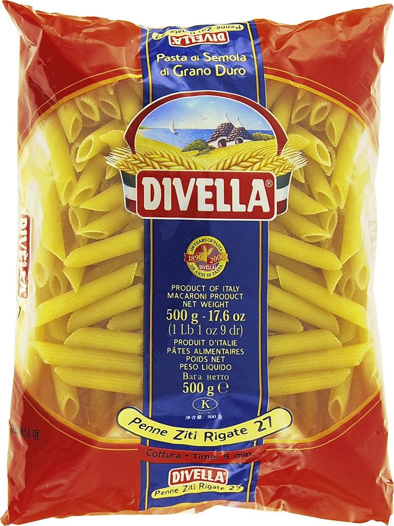 Divella Penne Ziti Rigate Nr 27 Nudeln Original aus Italien Produktbild 
