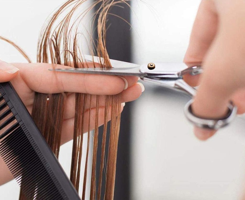 Professionelle Friseurschere 15,2 Cm Aus Japanischem Edelstahl | Für Damen & Herren | Mit Austauschbaren Fingereinsätzen & Runder Spitze