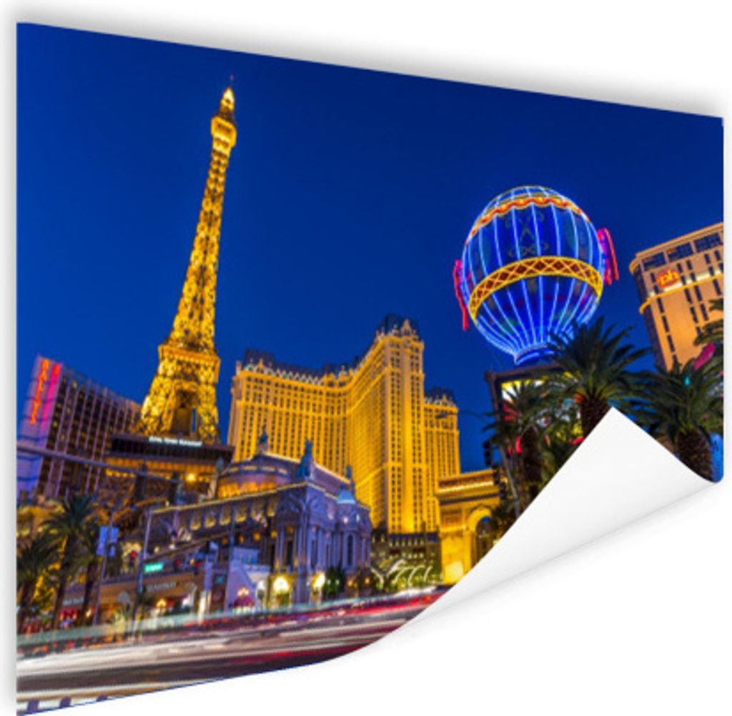 MuchoWow Poster Strip - Las Vegas - Amerika 90x60 cm - Schlafzimmer