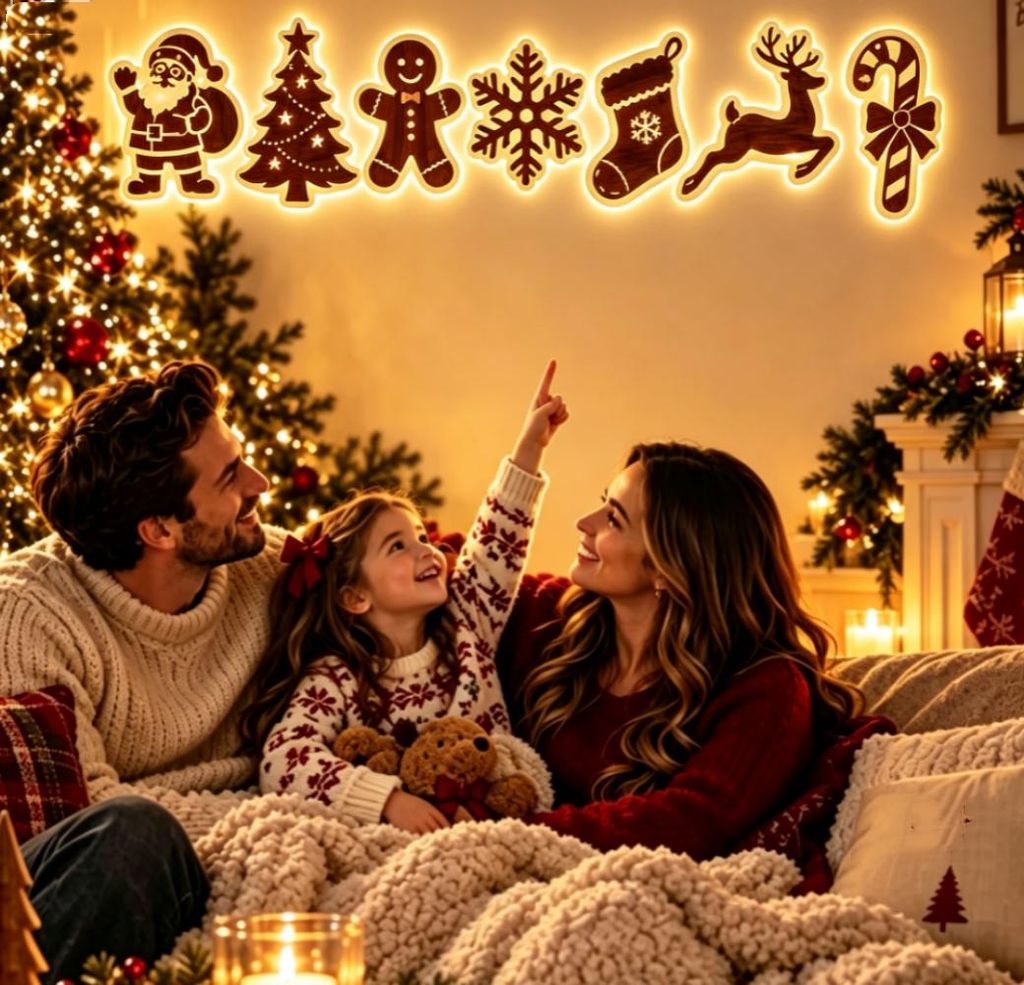 7 Stück Wanddeko für Weihnachten mit Produktbild 