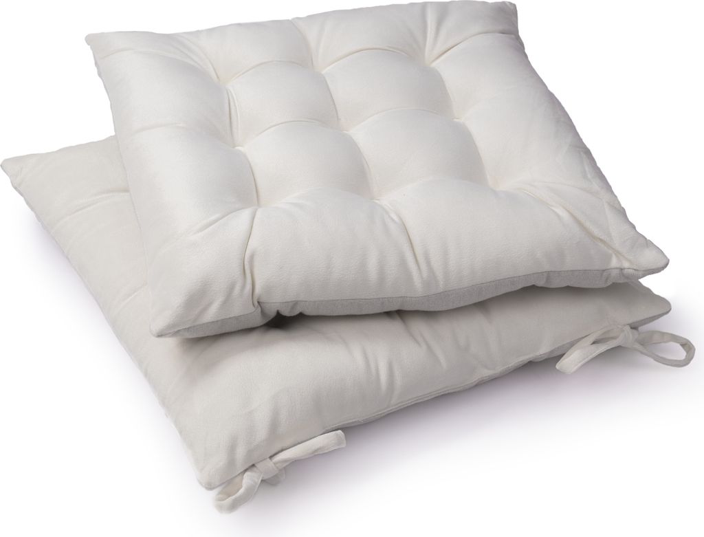 Sitzkissen mit Befestigungsbänder 40x40 Stuhlauflage Kissen Produktbild 