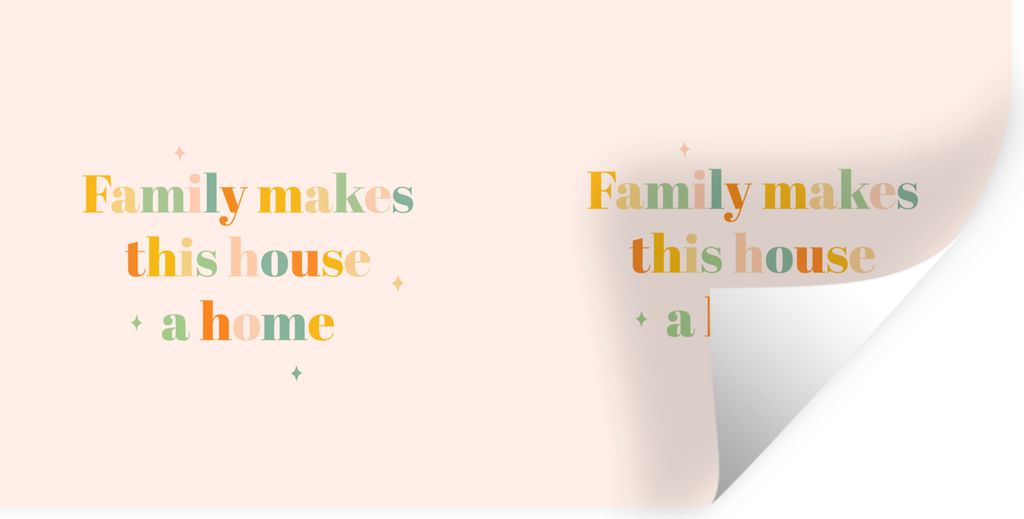 MuchoWow Wandtattoo Wandsticker Wandaufkleber Zitate - Sprichwörter - Familie - Die Familie macht das Haus zu einem Zuhause 80x40 cm Selbstklebe...