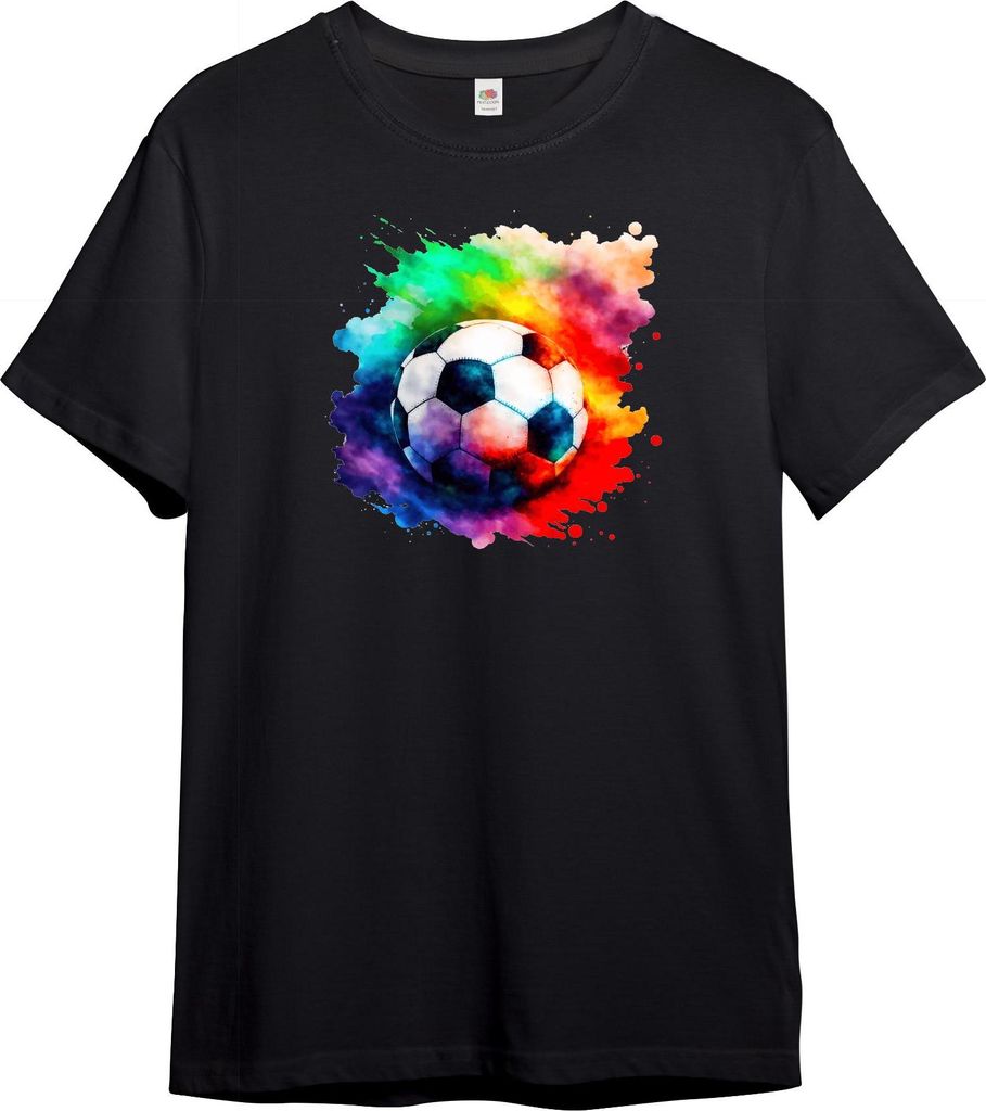 PAULGOS Kinder T-Shirt, Bunter Fußball 1