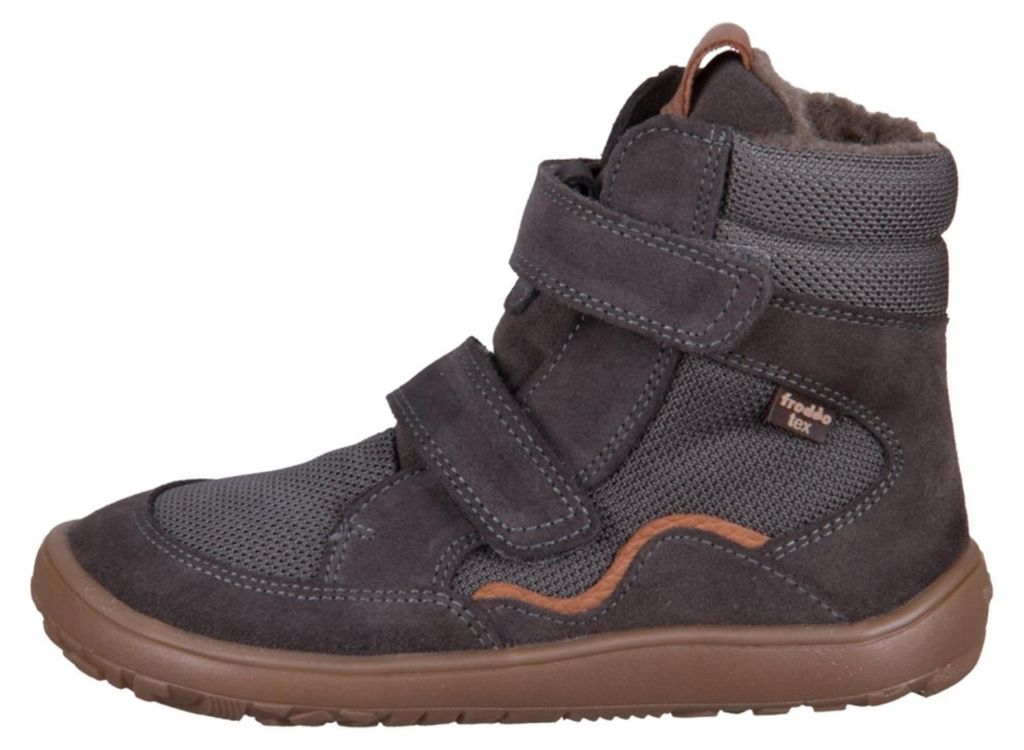 Froddo Kinder Winter High-Top-Schuhe mit Klettverschluss in Graphit