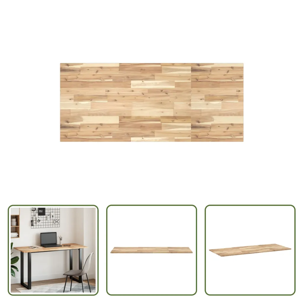 Top Tavolo Acacia 120x60 cm - Piano in Legno Naturale Massello