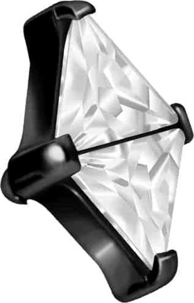 Titan Schraubaufsatz mit Außengewinde EINGEFASSTE KRISTALLRAUTE