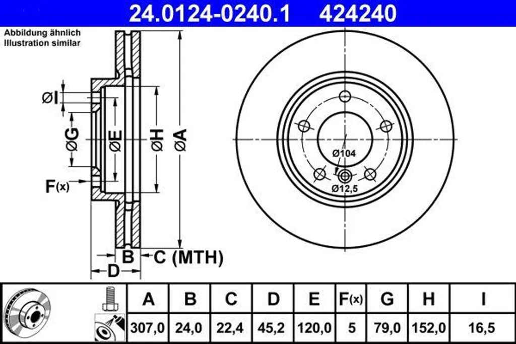 Disque de frein anti-vibration ATE compatible Countryman et Paceman