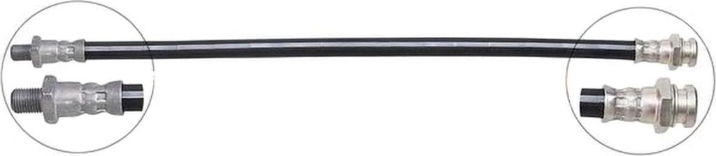 Bremsschlauch 370 mm INN M10x1.0 OUT M10x1.0 A.B.S. für NISSAN
