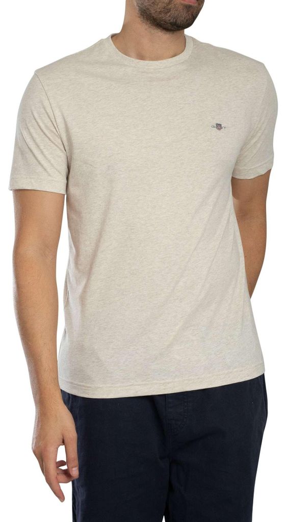 GANT Normales Schild-T-Shirt, Beige S