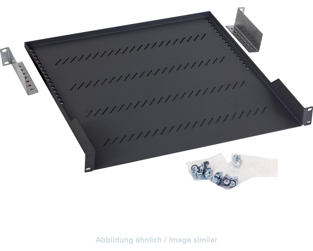 Triton RAB-UP-350-A1 19" Fachboden 1HE, 350mm, 40kg, schwarz