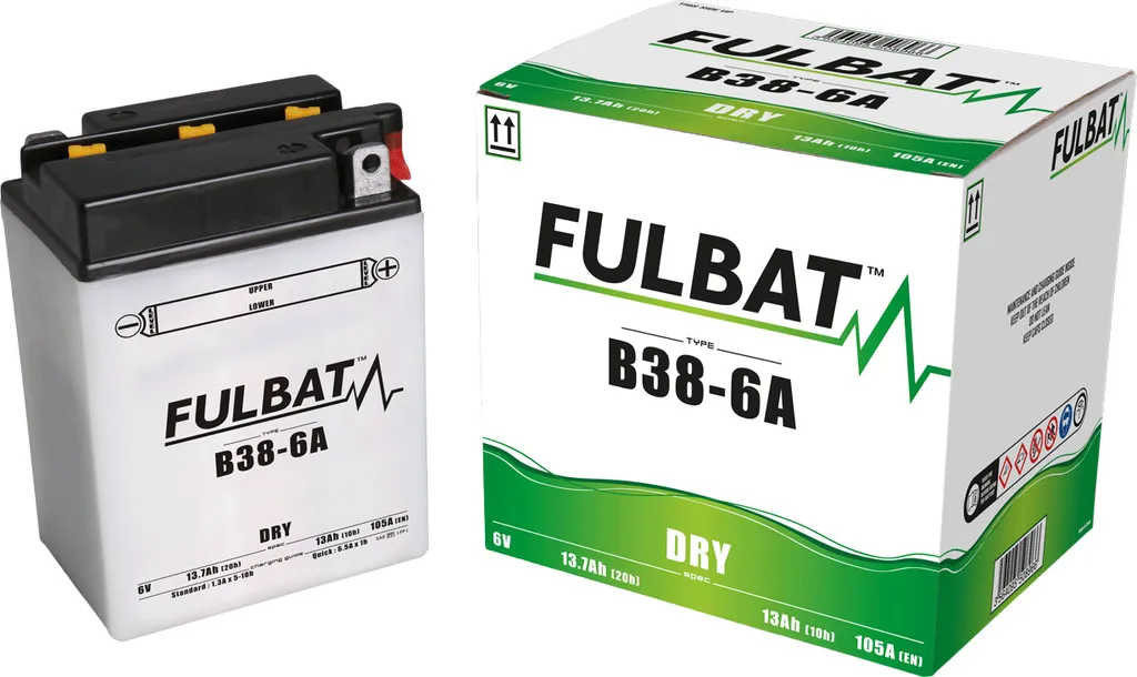 Batteria FULBAT B38-6A 6V 13Ah per Moto d'Epoca e Scooter Classici