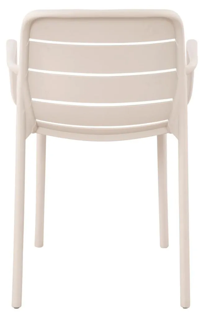 Chaise de Jardin Silja Sable pour Repas en Extérieur et Réceptions