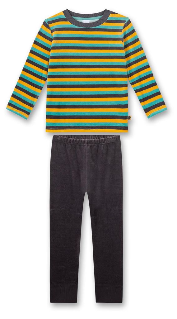 Sanetta Jungen-Schlafanzug bunt geringelt aus Nicki 92