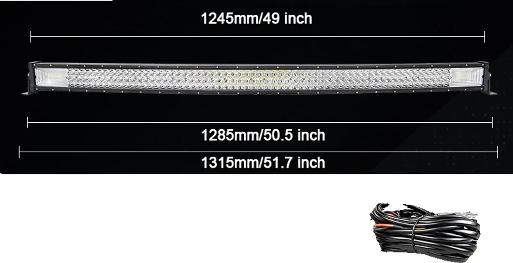 Projecteur de toit LED incurvé 540W 50 pouces étanche pour 4x4 et Camion