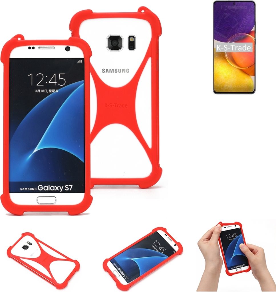 K-S-Trade Handy-Hülle kompatibel mit Samsung Galaxy Quantum2 Schutz-Hülle Bumper Silikon Schutz Hülle Cover Case Silikoncase Silikonbumper TPU