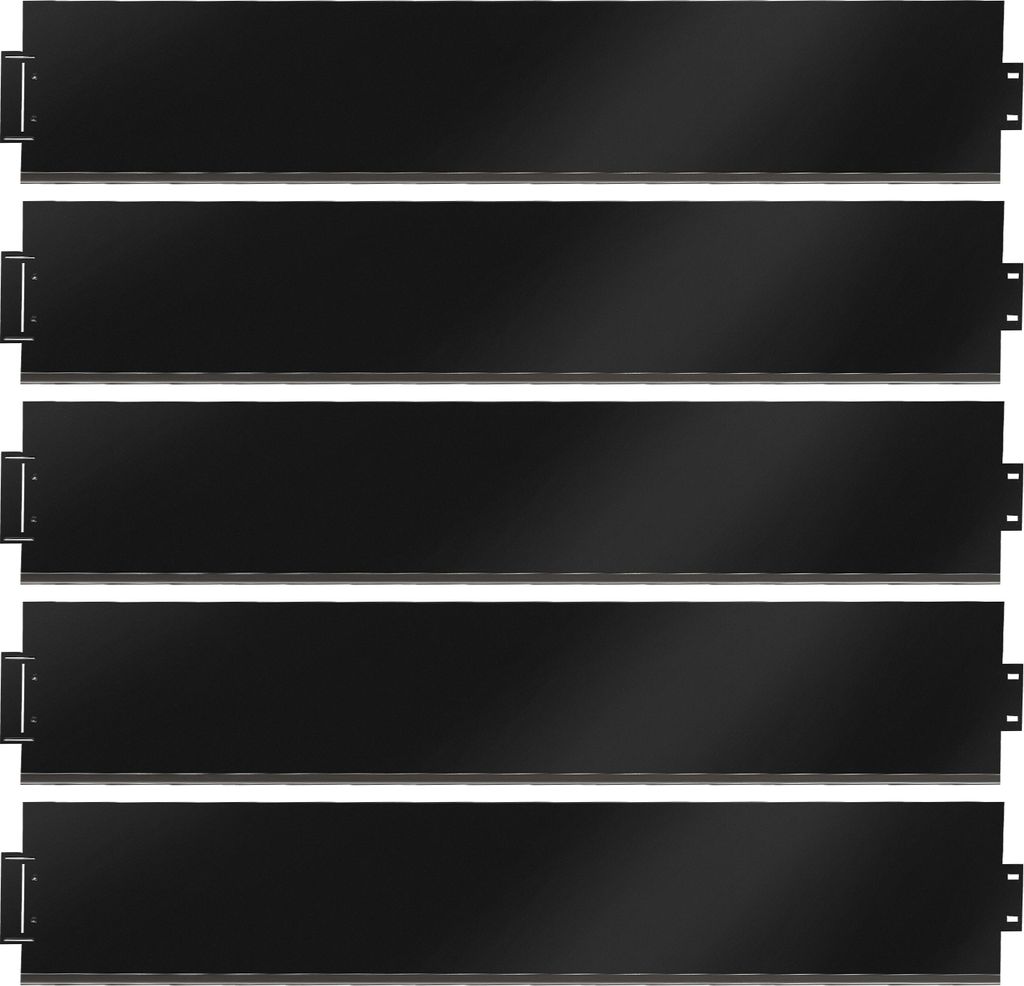 Jayseuw Rasenkante Metall Beeteinfassung Beetumrandung Mähkante Palisade Beetrand Schwarz 100x18cm 20m