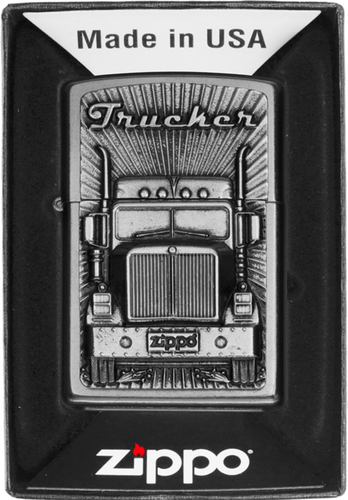 Accendino Zippo Emblema del camionista, non riempito Immagine del prodotto 