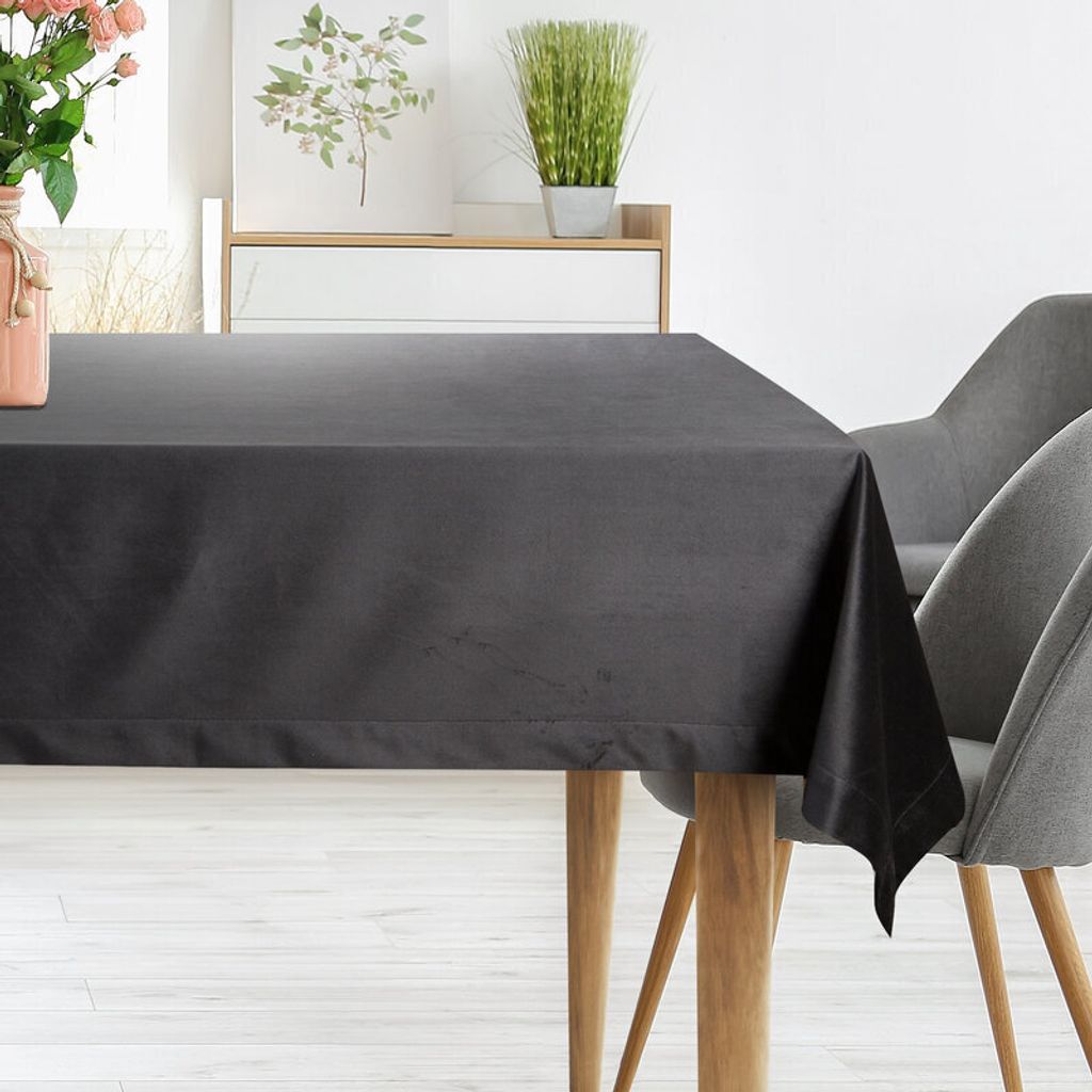 Festliche Tischdecke Tischdekoration MELINDA schwarz 140x180 cm schwarz