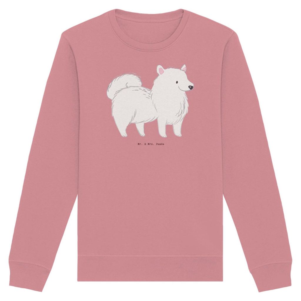 Mr. & Mrs. Panda Baumwoll Pullover Spitz Moment Größe S - Canyon Pink - Geschenk, Pulli, Sweatshirt, Nachhaltiger, Sweater